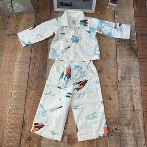 Garnet hill space rocket pajama set